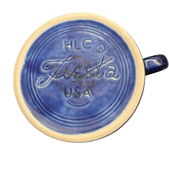 2 X Fiestaware Cobalt Blue Coffee Mugs O -Ring Handle- Homer Laughlin HLC USA - Picture 2 of 10